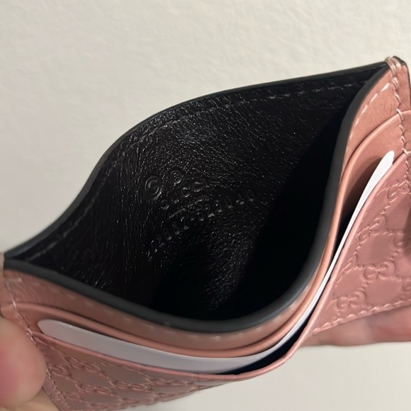 NWT Gucci GG Micro LOGO Card Case Pink with COA - Picture 6 of 10